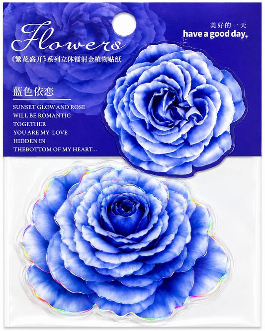 Flowers Holographic PET Stickers